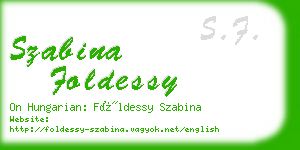 szabina foldessy business card